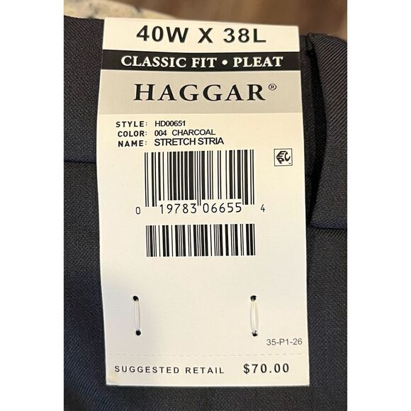 Haggar Men's Premium Comfort Classic Fit Pleat Front Dress Pant - Picture 6 of 6